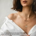 thumbnail image 5 of TURANDOSS Layered Initial Necklaces for Women 14K Gold Plated Bar Dainty Hexagon Letter Infinity Circles Necklace for Women Jewelry Gifts, 5 of 10