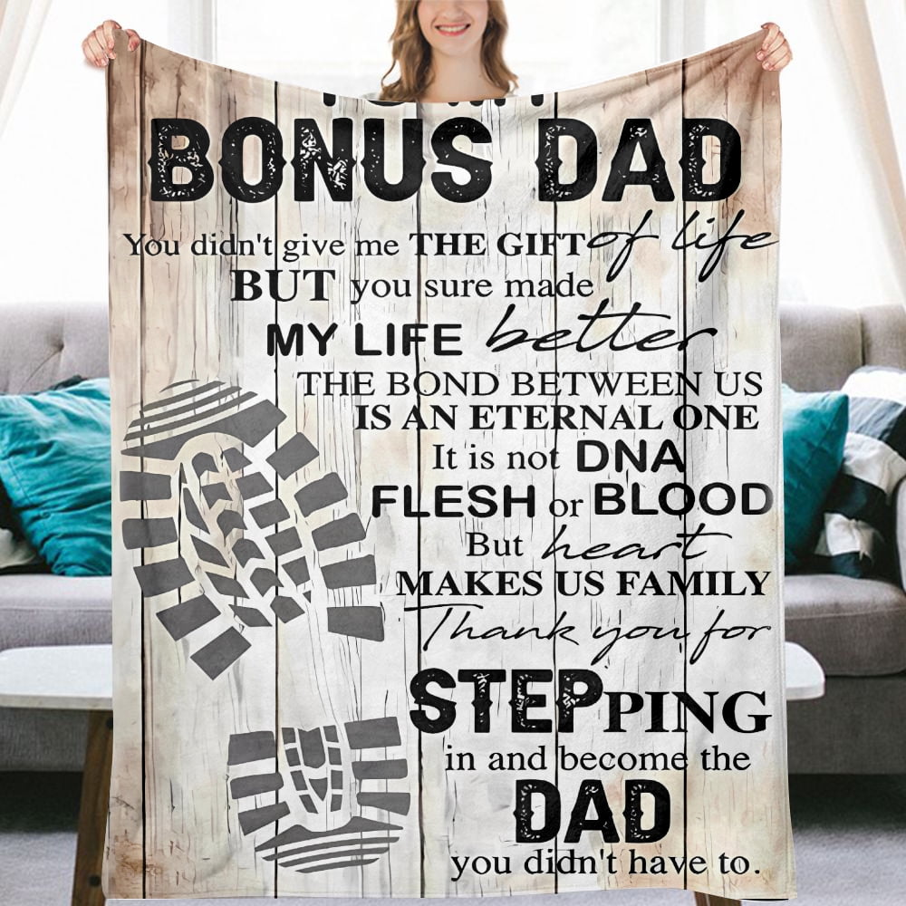Father's Day Birthday Gifts for Dad Daughter Gifts for Dad Wool Blanket