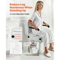 thumbnail image 2 of KFFKFF Raised Toilet Seat with Arms, 300 lbs Load Capacity, 3-Level Adjustable Height, Widened Commode Elevated Toilet Seat Riser with Padded Handles for Seniors, Elderly, 2 of 9