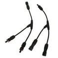 thumbnail image 1 of Solar Panel Y Branch Parallel Cable, PPE Easy Wiring Dustproof Solar 2 To 1 Adapter Corrosion Resistance 2 Pcs Flame Retardant  For Industrial, 1 of 8