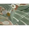 thumbnail image 4 of Ambesonne Mid Century Modern Quilted Bedspread Set 3 Pcs, Leafy Huddle Art, Queen Size, Laurel Green Peach, 4 of 4