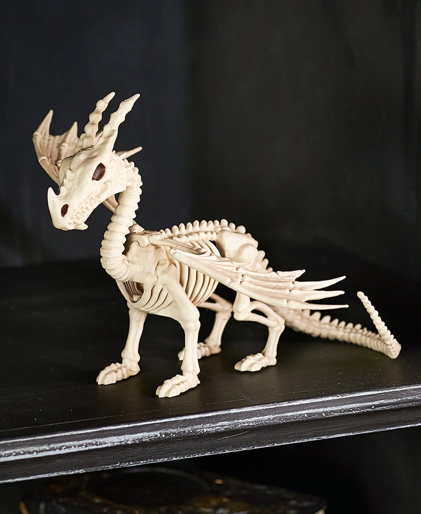 Dragon Skeleton Animal Figurine - Halloween Decoration for Shelves, Tables - Walmart.com