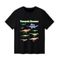 thumbnail image 4 of Toddler Tshirt Kids Glow In The Dark Dinosaur Print Short Sleeve Crewneck Tee Girls Tops Black 2-3 Years, 4 of 4