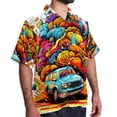 thumbnail image 2 of Mind car Men's Poplin Casual Printed Button Down Short Sleeve Summer Beach Shirts Unisex, 2 of 6