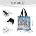 thumbnail image 2 of KLL Horses Running Through The Water Pattern Aesthetic Tote Bag for Women Beach Bag Shopping Bags Shoulder Bag Reusable Grocery Bags, 2 of 5
