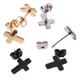 thumbnail image 3 of Pendientes de botón de oreja cristiana jinwen acero Inoxidable, 3 of 8