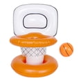 thumbnail image 2 of HTHLVMD Pool Basketball Hoop, Floating Water Basketball Game, Inflatable Pool Sports Toy, Inflatable Pool Basketball Hoop Set, Floating Water Basketball Game, Poolside Sports Toy, Orange, 2 of 8