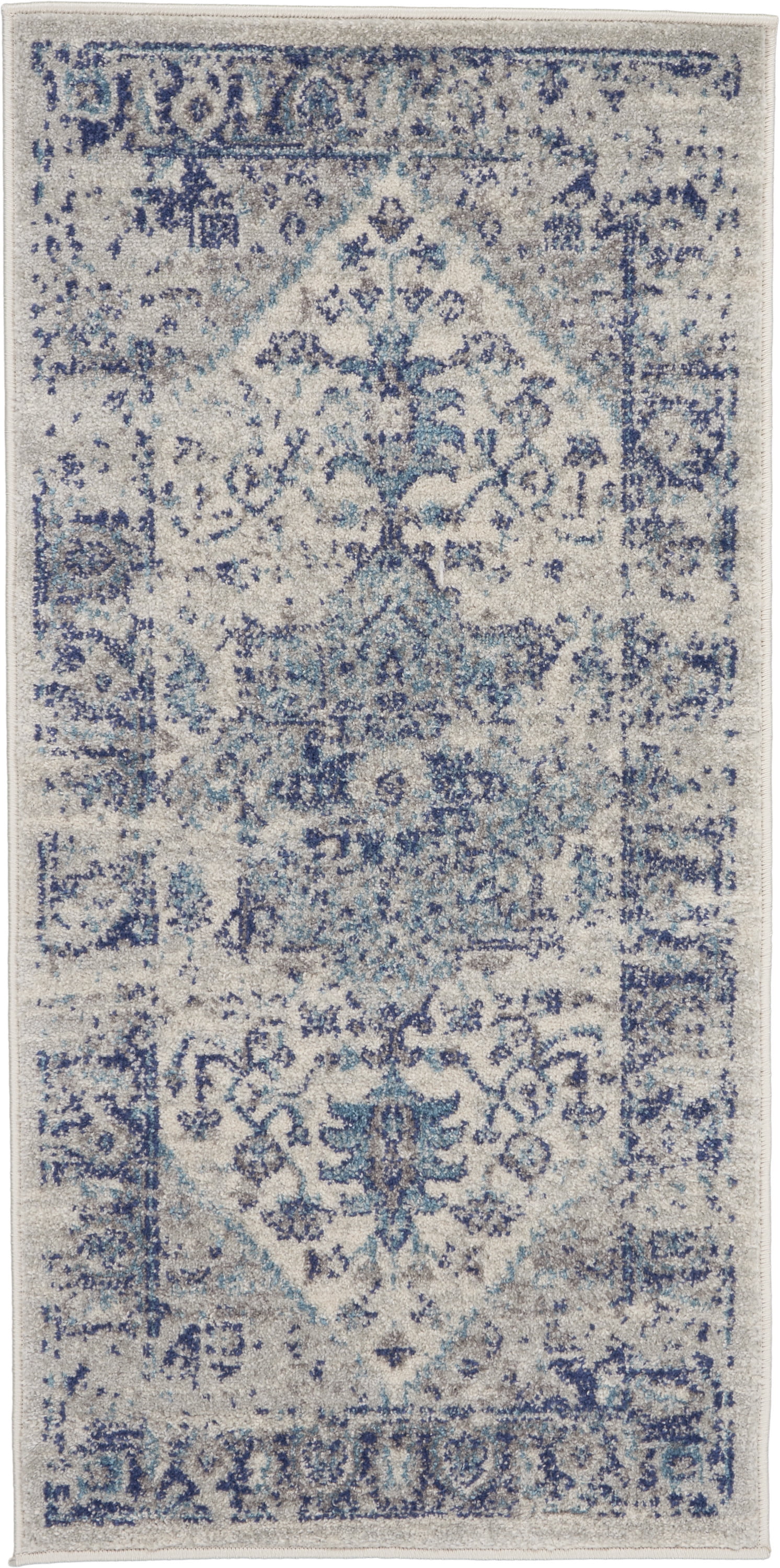 Desert Fields Persian Ivory/Light Blue 2' x 4' Area Rug, (2' x 4')