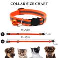 thumbnail image 2 of 12 Uds. Collar de gato reflectante que se separa con campana, collares de gatito personalizados, collar con hebilla de seguridad ajustable para gatos machos, niñas y niños, 2 of 5