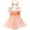 Peach Pink - Orange, variant on IBTOM CASTLE Newborn Baby Girl 1st Birthday Outfit Lace Tulle Bodysuit with Floral Headband Cake Smash Photo Props 12-18 Months Pink