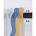 thumbnail image 6 of Blue Yellow Ombre Curtains 45 Inch Length, Sheer Curtains for Bedroom Living Room Window Modern Geometric Moire Abstract Art Rod Pocket Drapes Kitchen Curtains Small Half Window 42"x45" 2 Panels, 6 of 6