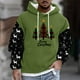 thumbnail image 1 of Sudadera con capucha para hombre, estilo casual, con cuello redondo, estampado, manga larga, blusa de poliéster, 1 of 5