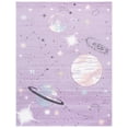 thumbnail image 2 of SAFAVIEH Carousel Kids Planets and Stars Area Rug, Purple/Orange, 8' x 10', 2 of 11