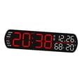 thumbnail image 2 of Lipstore Digital Alarm Clock Modern Utility LED Display for Study Room Dorm Classroom Red, 2 of 8