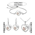 thumbnail image 3 of Silver Heart Jewelry Set for Women Elegant Necklace Bracelet Earrings Combo Horse Pendant for Her, 3 of 4