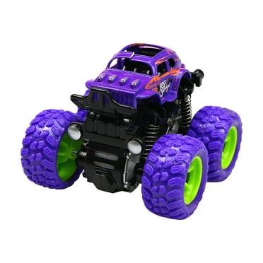 Monster Truck for Boys 3 4 5 6 7 Year Old, Push and Go Friction Powered Car Toys, Double-Directions Inertia Pull Back Vehicle,Birthday Party Gift for Kids