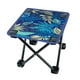 thumbnail image 3 of Taburete de camping plegable para pies, taburete plegable, asiento para adultos, taburete ultraligero para Hojas azules, 3 of 9