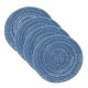 thumbnail image 1 of Uxcell 4 Pcs Manteles Individuales Redondos Tejidos, Mantel Lavable Resistente al Calor de 4.3 Pulgadas para Mesa de Comedor de Cocina Encimera, Azul, 1 of 7