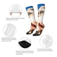 thumbnail image 3 of Balery Blue Sky Meadow Cute Cow Calcetines novedosos Calcetines deportivos Calcetines hasta la rodilla Calcetines de algodón Calcetines originales y geniales, 3 of 6