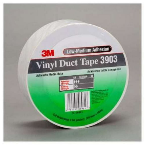 3M 3903 Vinyl Duct Tapes, 2 in x 50 yd, 6.5 mil, Green, 1 RL (405-051131-06986)