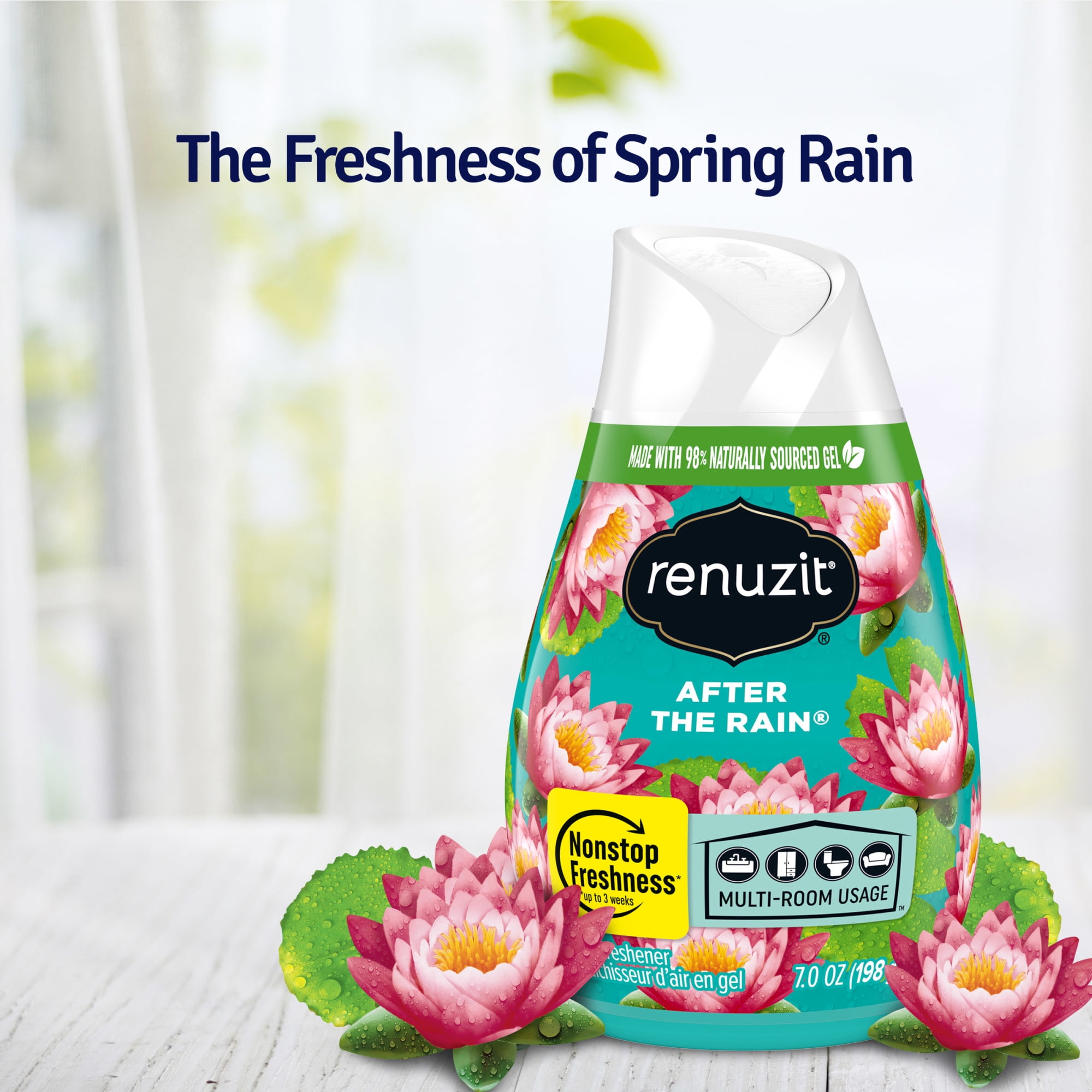 Renuzit Gel Air Freshener, After the Rain, 7.0 Ounce, 3 Count