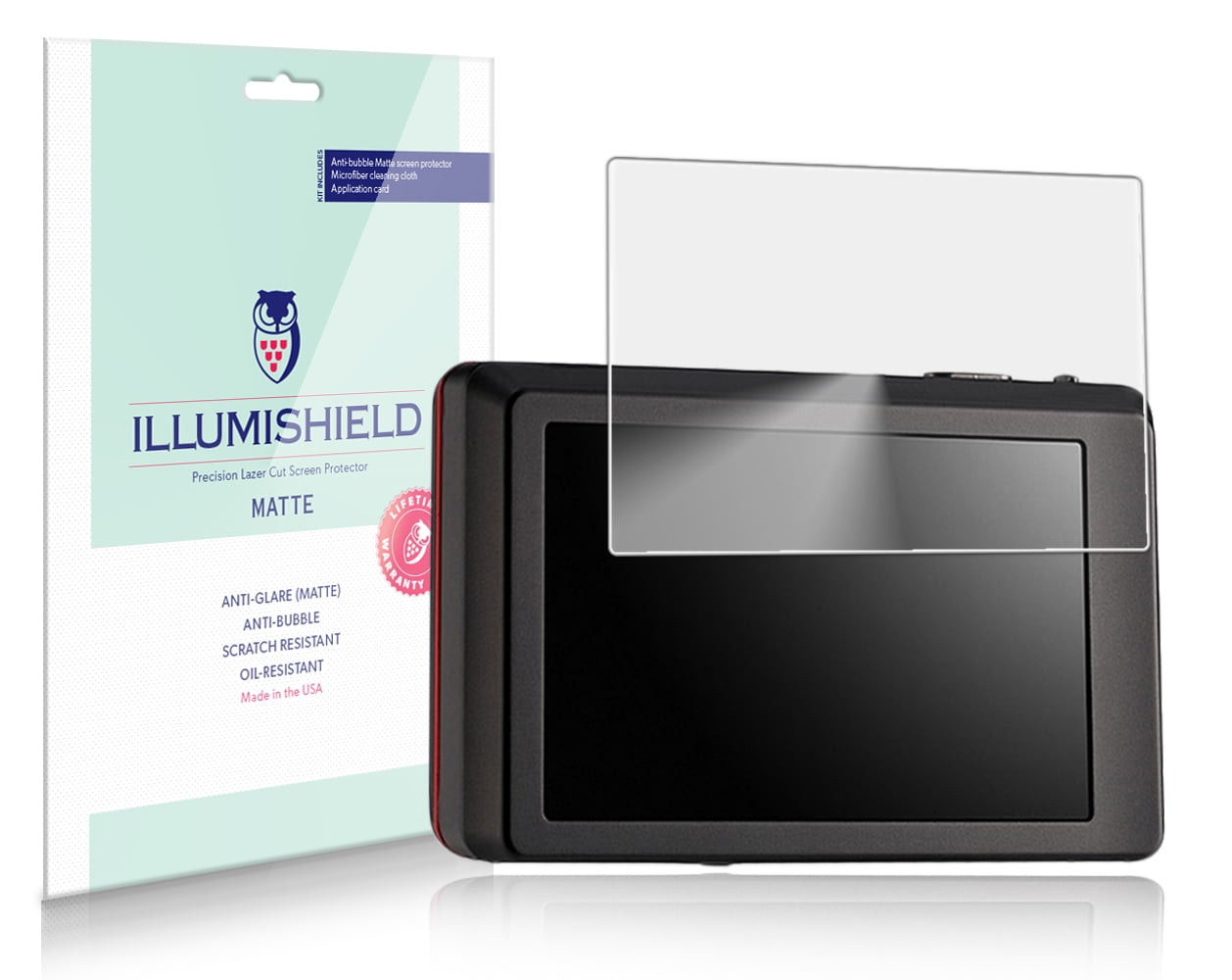 iLLumiShield Matte Screen Protector w AntiGlare/Print 3x for Universal