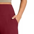 thumbnail image 5 of Mifsaly Running Pants Women High Waisted Wide Leg Yoga Pant Soft Comfortable Stretchy Gym Outdoor Hiking Athletic Workout Outfits with Pockets Wine,S, 5 of 8