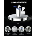 thumbnail image 4 of Hodvit 6" High Pressure Rainfall Shower Head and Handheld Combo, Plated with 60" Hose Anti-Leak with Holder, Chrome, 4 of 8