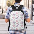 thumbnail image 5 of Disketp Rose Flower B School Backpack, Lightweight Basic Middle School Bookbags 17 Inch Casual Daypack for Student College, Travel or Outdoor, 5 of 6