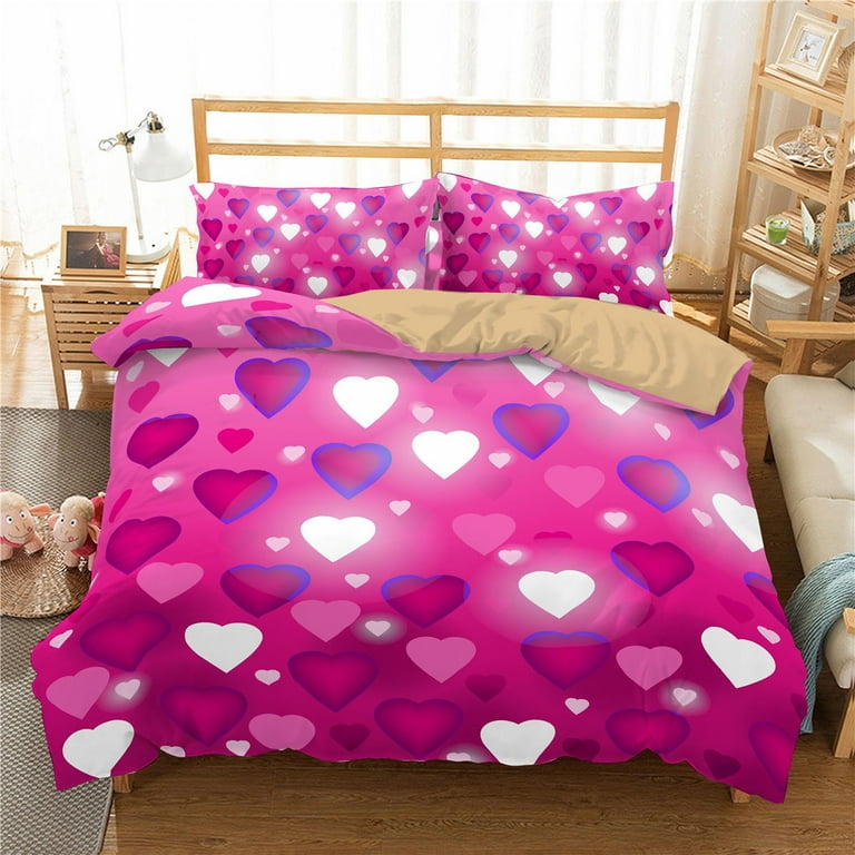 Couple Duvet Cover 3 Piece Bedding Duvet Cover Set 3 PCS Duvet Cover Bedding Set 100 Cotton Quilt Cover with Zipper for Boys Girls No Comforter Walmart