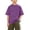#2Purple, variant on Acaics Boys Short Sleeve T-Shirt, Kids Oversized Crew Neck Vintage Washed Soft Solid Color Casual Top, Fashion Street Outfit for Summer Daily Wear