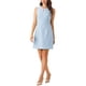 thumbnail image 2 of INSPIRE CHIC Vestido de Tweed para Mujeres con Escote en Llave, Vestidos de Trabajo Sin Mangas, Azul Claro L, 2 of 6
