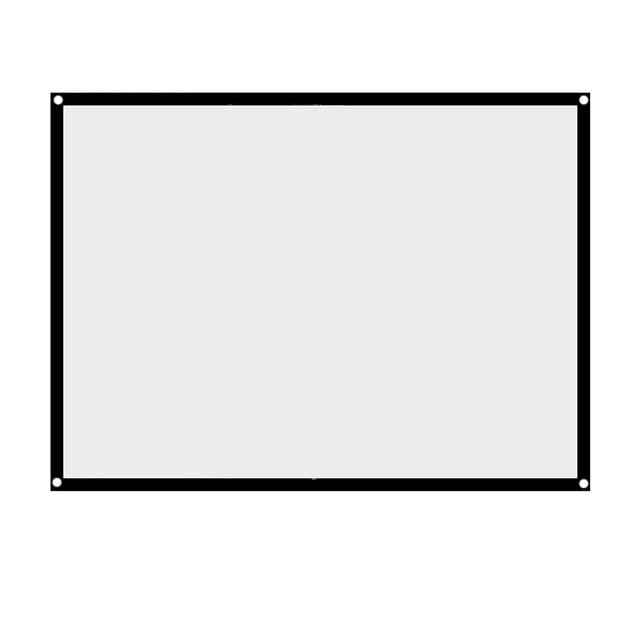 Pantalla de Cortina de Proyector Blanca Plegable Portátil que no se SE Arruga 4: 3, Pantalla de Proyección 4: 3 Hecha de Tela de Poliéster Sintético, Pantalla de Proyector