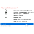 thumbnail image 2 of Water Pump and Alternator Accessory Drive Belt - Compatible with 2013 - 2015 Chevy Spark 1.2L 4-Cylinder 2014, 2 of 2