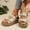 Beige, variant on Women's Platform Sandals, Adjustable Strap Slingback Sandals, Open Toe Casual Summer Walking Sandals for Beach Daily Outdoor Wear