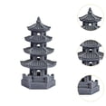 thumbnail image 6 of QSTDGVPW Chinese Style Pagoda Resin Lantern Garden Sculpture Solar Powered Outdoor Statue Dark Gray, 6 of 9