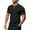 Black, variant on BXINGOHAI Mens T Shirt Casual Solid Color Crewneck Stretch Short Sleeve Waffle Knit Tees Fall Savings Black,M