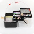 thumbnail image 2 of Caja organizadora BTSKY de plástico de 3 capas para manualidades, color negro y beige, 2 of 8
