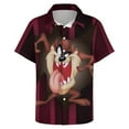 thumbnail image 3 of Looney Tunes Taz-Mania Mens Hawaiian Shirt Summer Casual Short Sleeve Button Down Beach Shirts, 3 of 7