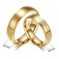 thumbnail image 2 of 18K Yellow Gold Filled CZ Band Men Women Wedding Engagement Couple Rings Sz 5-12, 2 of 5