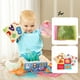 thumbnail image 1 of Juguete de caja de pañuelos sensoriales con mordedor | Bufandas de papel arrugado suave y de alto contraste | Regalo educativo de desarrollo temprano de peluche | 3 papeles estampados + 10 bufandas, 1 of 9