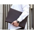 thumbnail image 3 of AZXCG Genuine Leather Portfolio Binder,Zippered Padfolio 3 Ring Binder, for A4/Letter Size and fits 13" Laptop, Professional Padfolio Organizer,Business Folder with Clipboard, Gift for Men and Women, 3 of 4