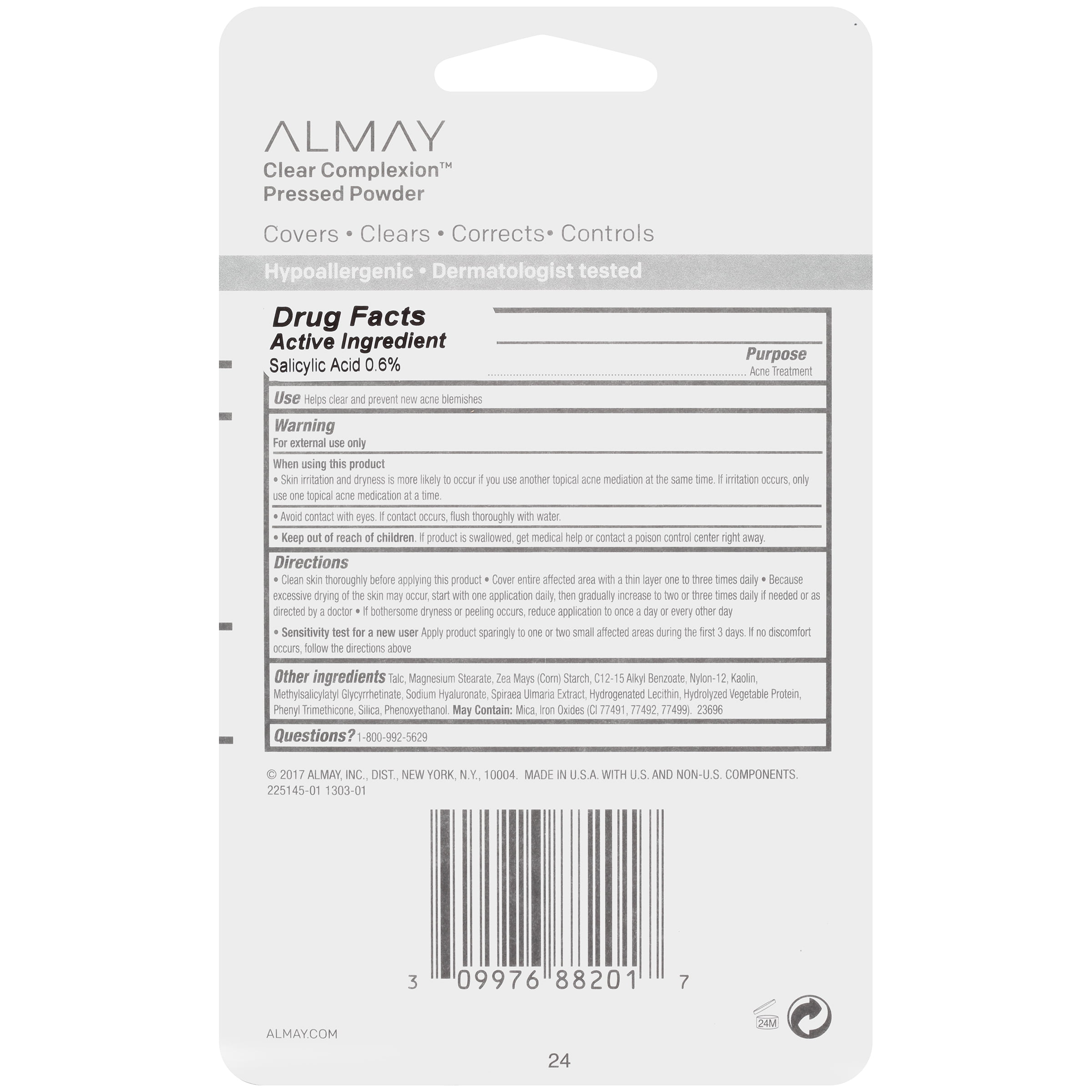 Almay Clear Complexion Pressed Powder, Light