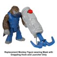 thumbnail image 4 of Pieza de Repuesto para Fisher-Price Imaginext Gorila Fortaleza Playset - HML57 - GYX00 - Figura Monkey Articulada de Repuesto con Máscara, Gancho de Agarre y Lanzador - También Funciona Bien con Otros, 4 of 5
