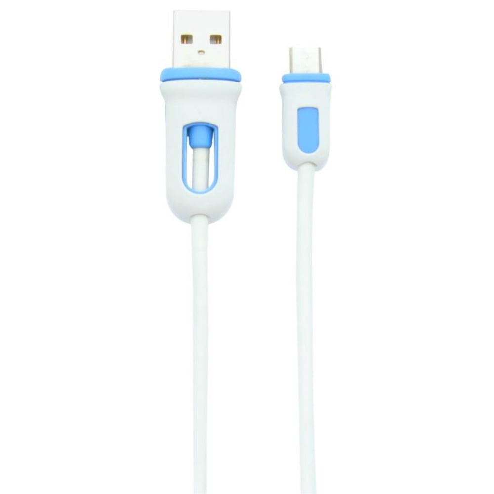 MobileSpec MBS06107 6 Feet Micro to USB Charge and Sync Cable - White/Blue