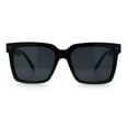 thumbnail image 4 of Classy Oversized Horn Rim Hipster Plastic Retro Fashion Sunglasses Shiny Black - Black, 4 of 7