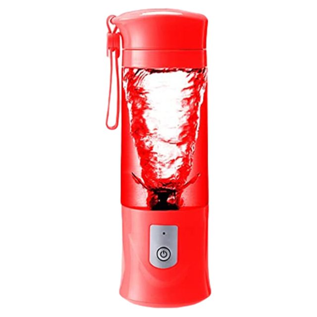 Billuyoard Exprimidor eléctrico de frutas y verduras, licuadora de velocidad rápida, taza para viajar, senderismo, Fitness, batidora de leche Electrodomésticos Rojo