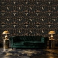 thumbnail image 4 of Whimsical Peel and Stick Wallpaper Intricate Floral Owl Dark Tones Elegant Detailing Wall Mural 23.6in x 9.8ft Self Adhesive Removable Wall Paper Renter Friendly Wallpaper for Kids Bedroom Studio, 4 of 8
