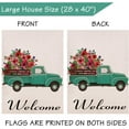 thumbnail image 3 of Welcome Spring Truck Decorative House Flag, Flower Pickup Home Yard Garden Outdoor Decor, Summer Large Outside Decoration Double Sided 28 x 40, 3 of 6