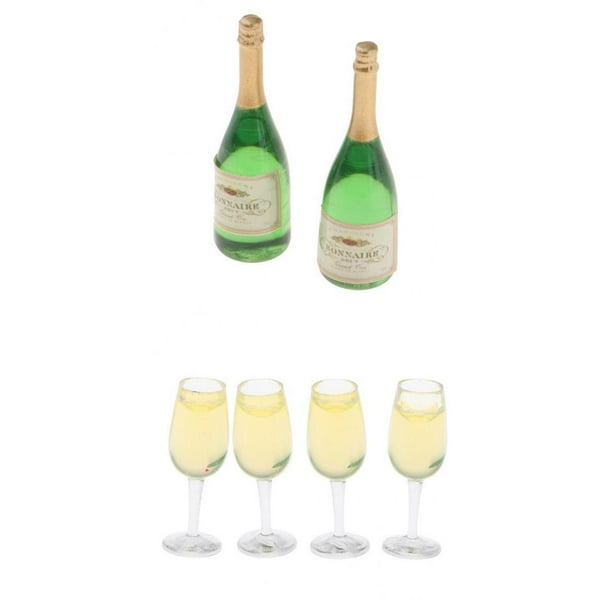 6 Piezas Y Botellas en Miniatura, Casa de , Comestibles, Cocina, Jardín, Decoración